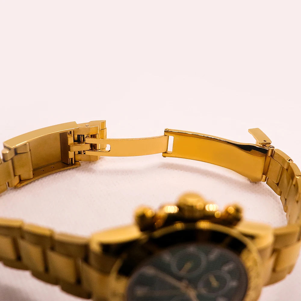 2026 Trendy Business Style Round Stainless Steel Pointer 41mm Diameter Men's Quartz Wrist Watch