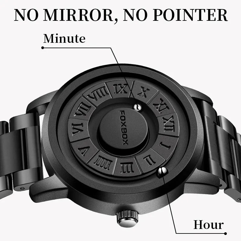 New FOXBOX Watch 0047 Retro Roman Numeral Design Men's Watches Good Quality Quartz Movement 3ATM Waterproof Watch