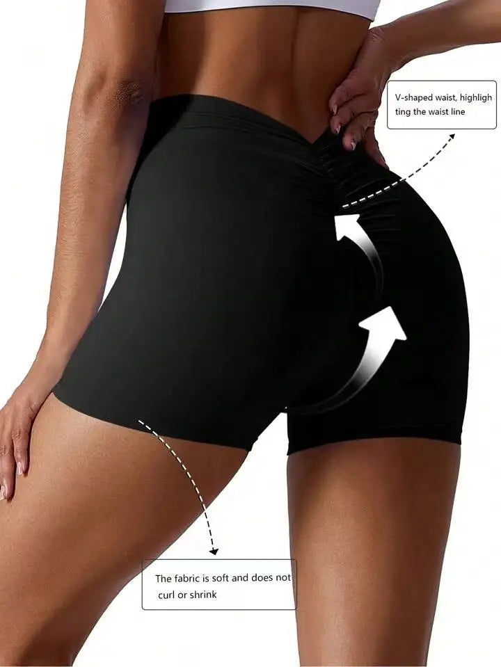 Hot Selling V-waist Seamless Push up Tie Dye Yoga Shorts Women Gym Fitness Sports Wear Workout Tights Running High Waist Legging