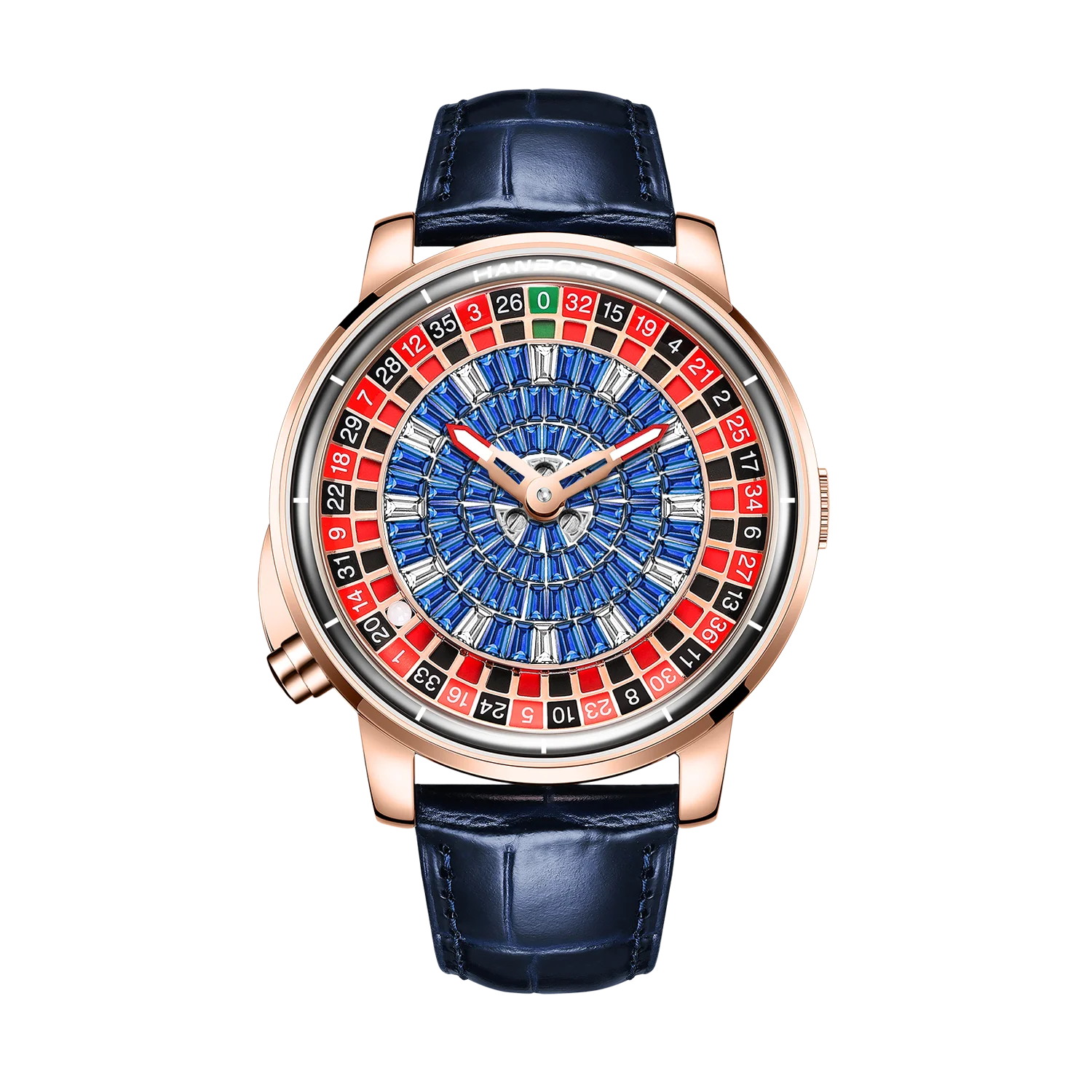 Gaming Plate Luxury Men's Automatic Mechanical Watch Red Diamond Inlaid Dial Series Waterproof Digital Dial Mechanical Watch