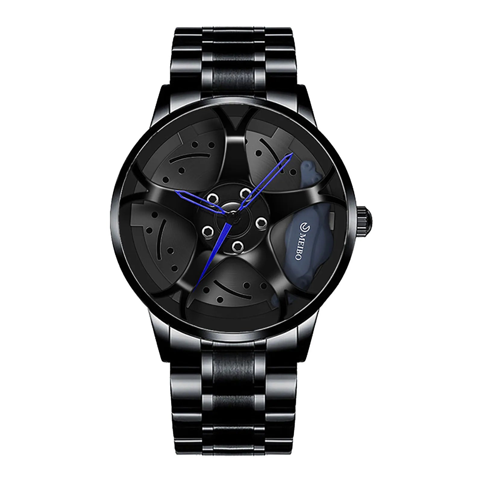 High Quality Unique Sports Wheel Watches Men Wrist Cool 3D Design Black Car Wrist Watch Mw12