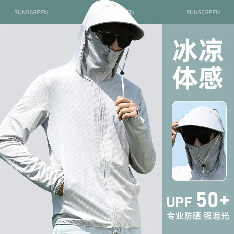 Wholesale Uv protection Clothing Sun Protection Hoodie Quick Dry Breathable Fishing Wear Hiking Shirt Men's Sun UV Protective