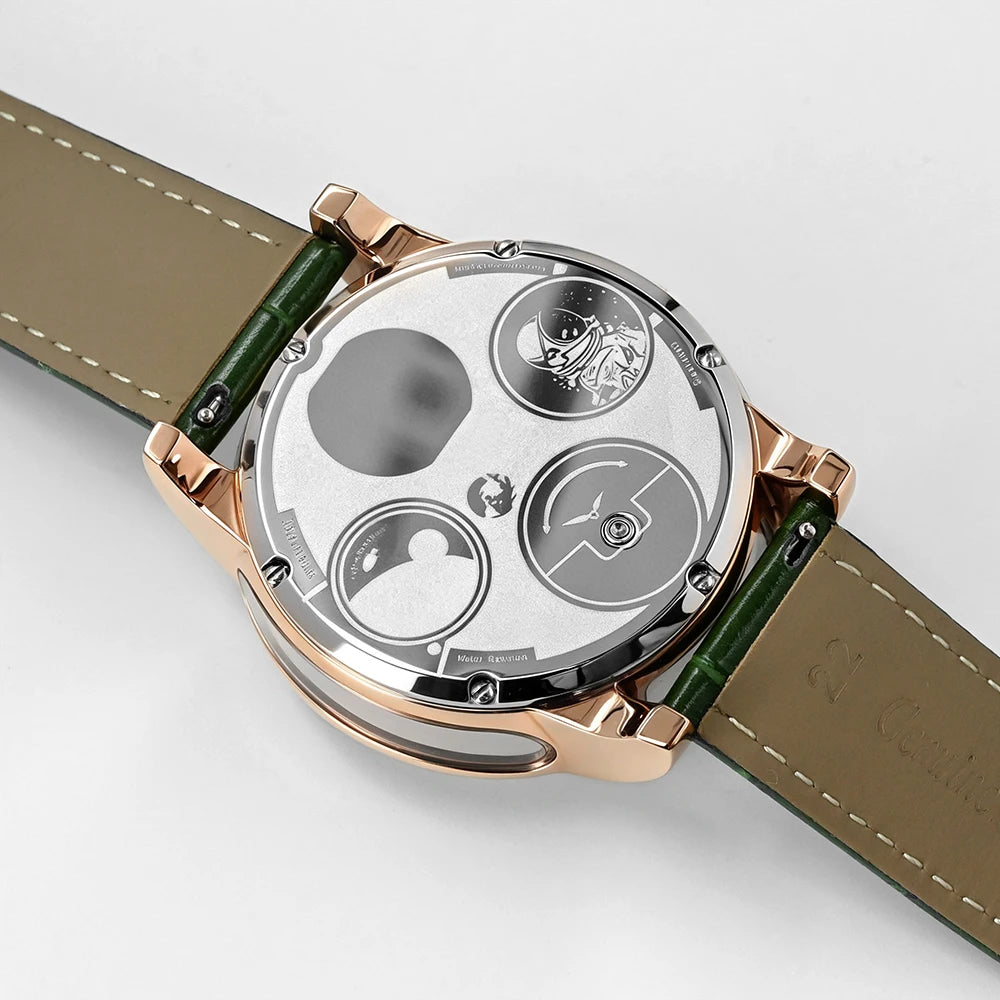 Hot Sale Support Customization 46mm Fully Transparent Celestial Body Earth Quartz Watch for Men