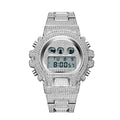 Multi Functional Fashion Electronic Watch Iced Out Watch for Men Luxury Diamond Watches Hip Hop Calendar Wristwatches 2025