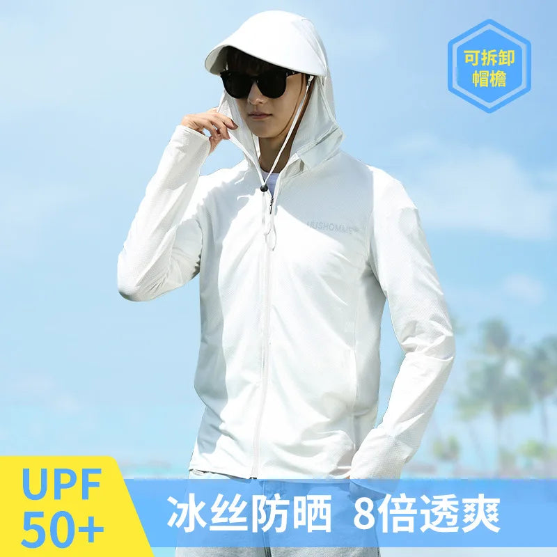 Wholesale Uv protection Clothing Sun Protection Hoodie Quick Dry Breathable Fishing Wear Hiking Shirt Men's Sun UV Protective