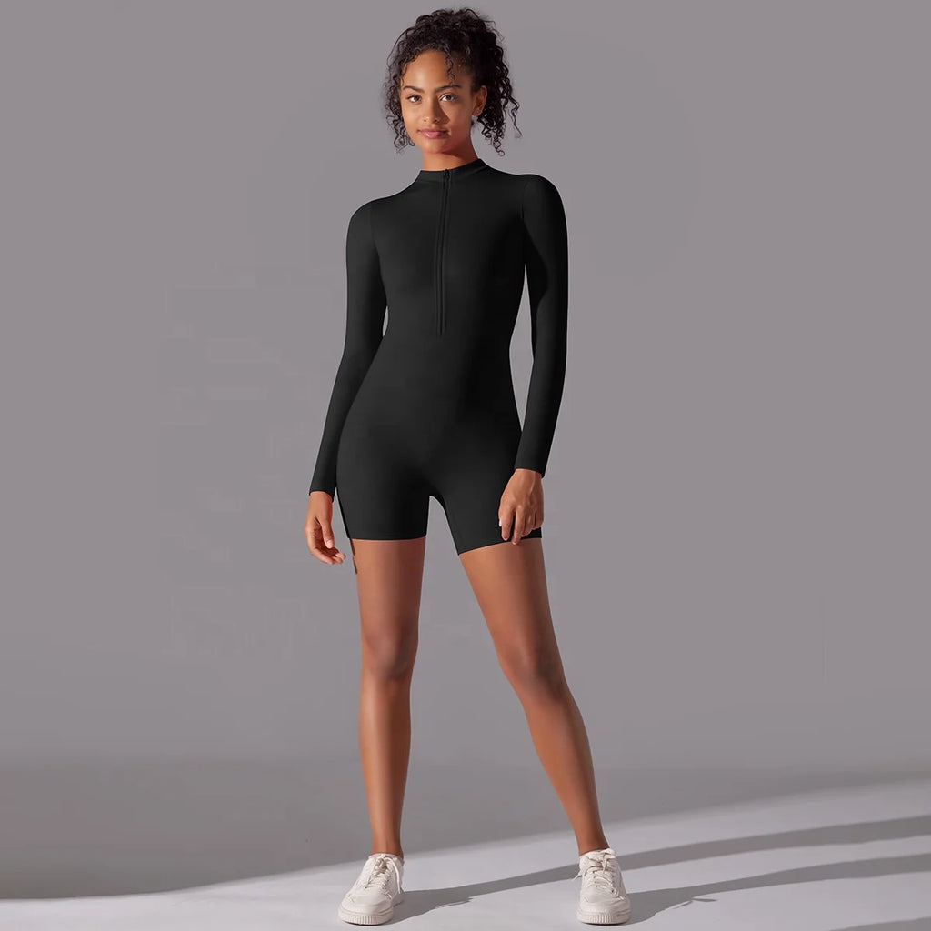 Yoga Jumpsuit Custom Logo 75% Nylon 25% Spandex Bodycon Short Rompers Workout Clothing Training Wear Fitness Yoga Wear