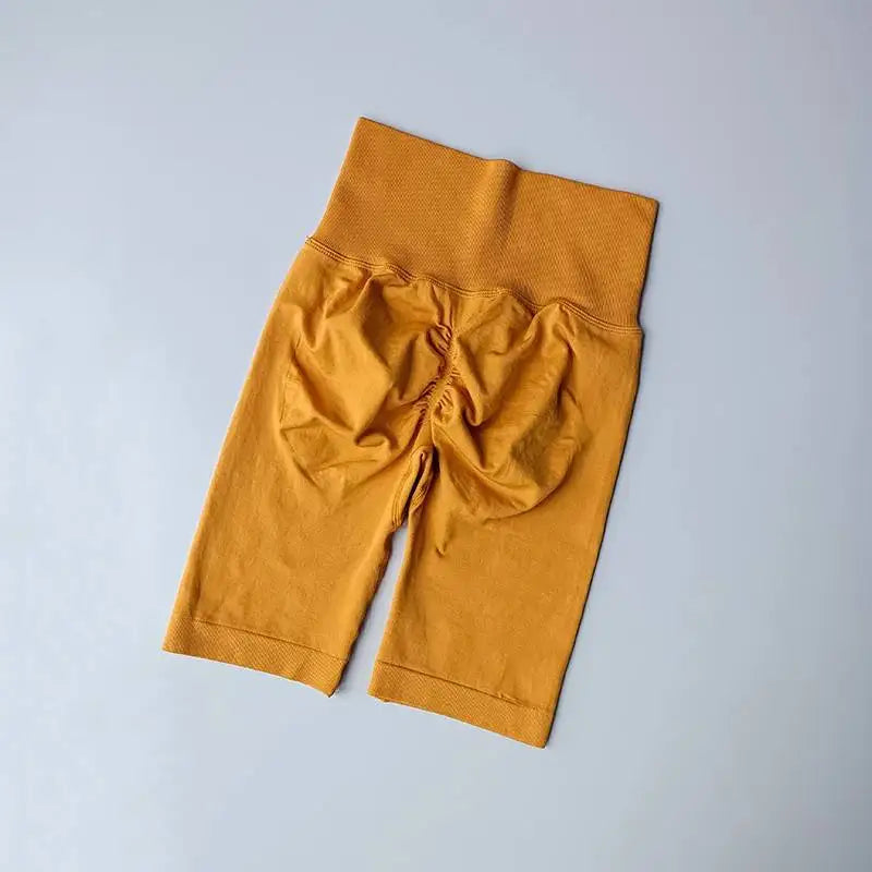Hot Selling 2025 New Summer Fitness Biker Shorts Women's Gym Sports Five Point Shorts Gym Hip High Waist Yoga Shorts