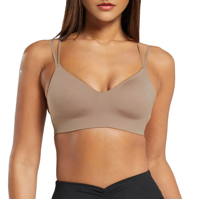 Hot Selling 2025 New Women Soft Stretchy Compression Quick Dry Shockproof Running Bra