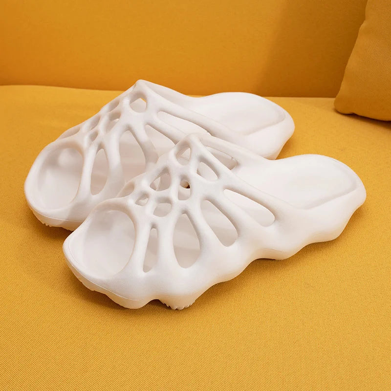 Summer Slippers Women Men New Fashion Skull Thick Bottom Increased Street Flip Flops Indoor Couple Home Soft Sandals Big Size