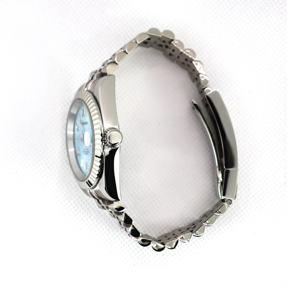 Modern Manufacturer Design Stainless Steel Band Waterproof Features NH35 Luminous Auto Mechanical Watch