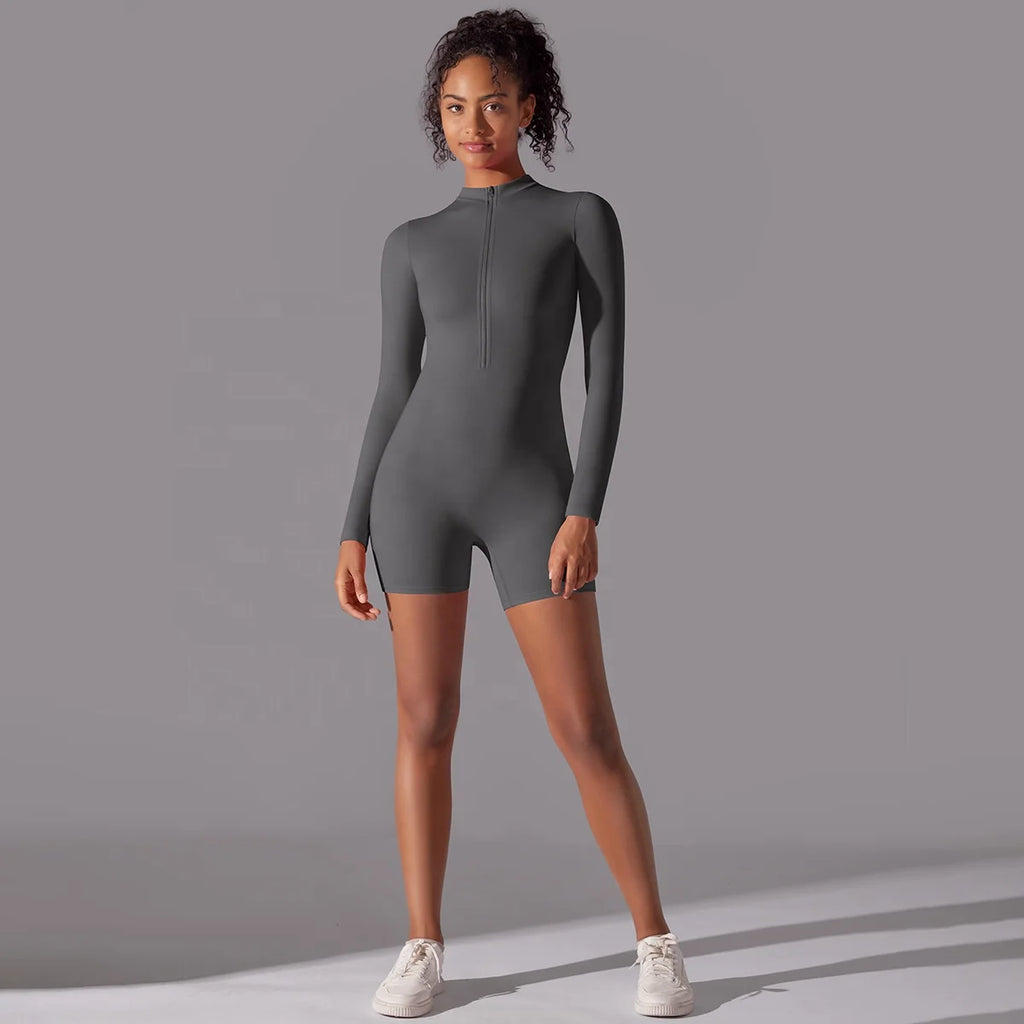 Yoga Jumpsuit Custom Logo 75% Nylon 25% Spandex Bodycon Short Rompers Workout Clothing Training Wear Fitness Yoga Wear