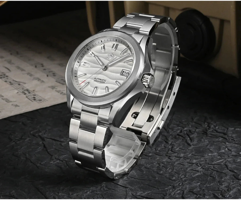 San Martin 39mm Gemstone Dial NH35 Watch for Men Self Winding Sapphire BGW-X1 10Bar Swim Reloj Hombre SN0129C