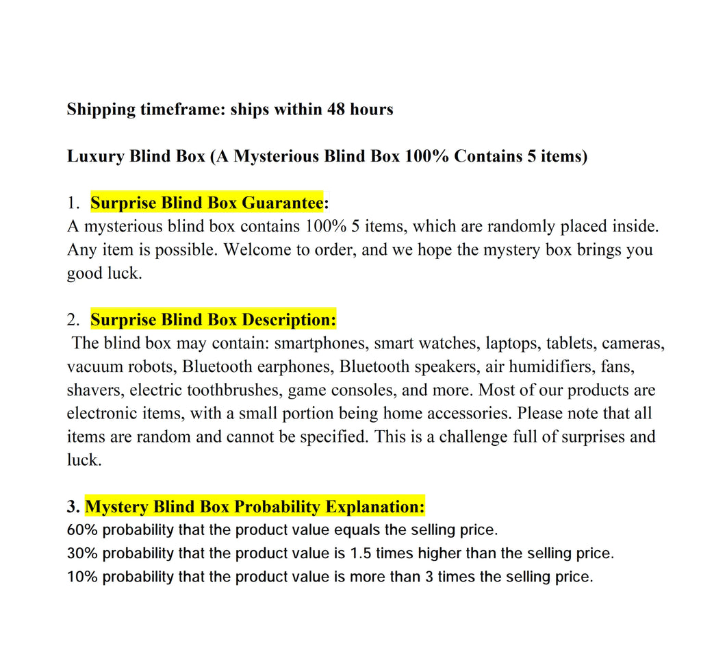 5-Piece Advanced Mystery Box 2026 Random Electronic Surprise Mystery Blind Cajas Misteriosas Box Smart Watch Drone Earphone