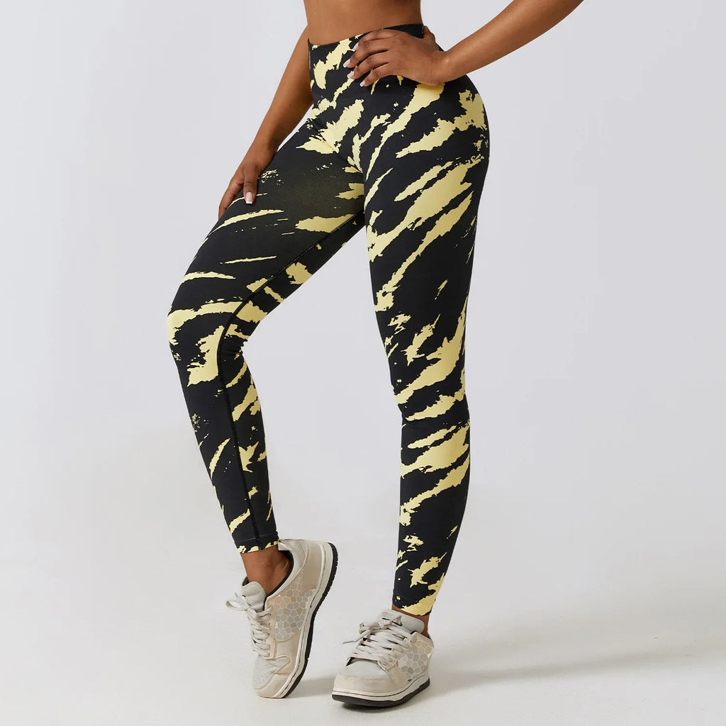 YOKE Wholesale Camouflage Fitness Printed Yoga Leggings Scrunch Bum Leggings Seamless  Leggings for Women