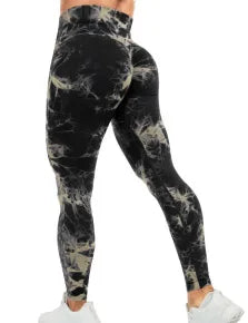 Tie Dye Seamless High Waisted Workout Leggings for Women Scrunch Butt Lifting Yoga Pants Yoga Leggings