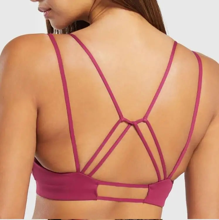 Hot Selling 2025 New Women Soft Stretchy Compression Quick Dry Shockproof Running Bra
