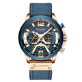 Top Brand Luxury Leather Wrist Watch Man Clock Fashion Chronograph Wristwatch Brand Curren Casual Sport Watches for Men