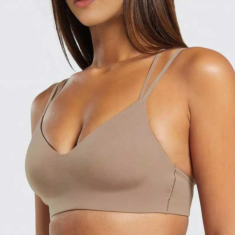 Hot Selling 2025 New Women Soft Stretchy Compression Quick Dry Shockproof Running Bra