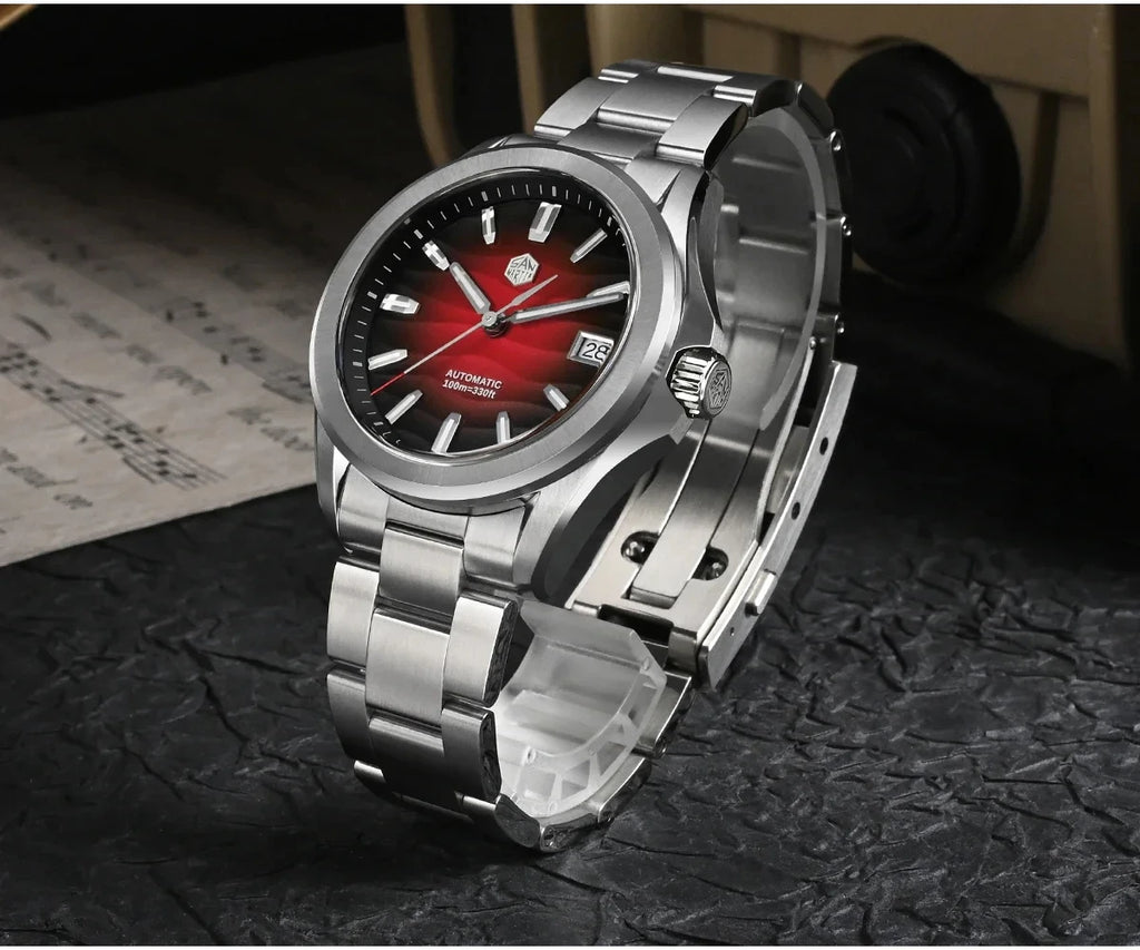 San Martin 39mm Gemstone Dial NH35 Watch for Men Self Winding Sapphire BGW-X1 10Bar Swim Reloj Hombre SN0129C