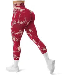 Tie Dye Seamless High Waisted Workout Leggings for Women Scrunch Butt Lifting Yoga Pants Yoga Leggings