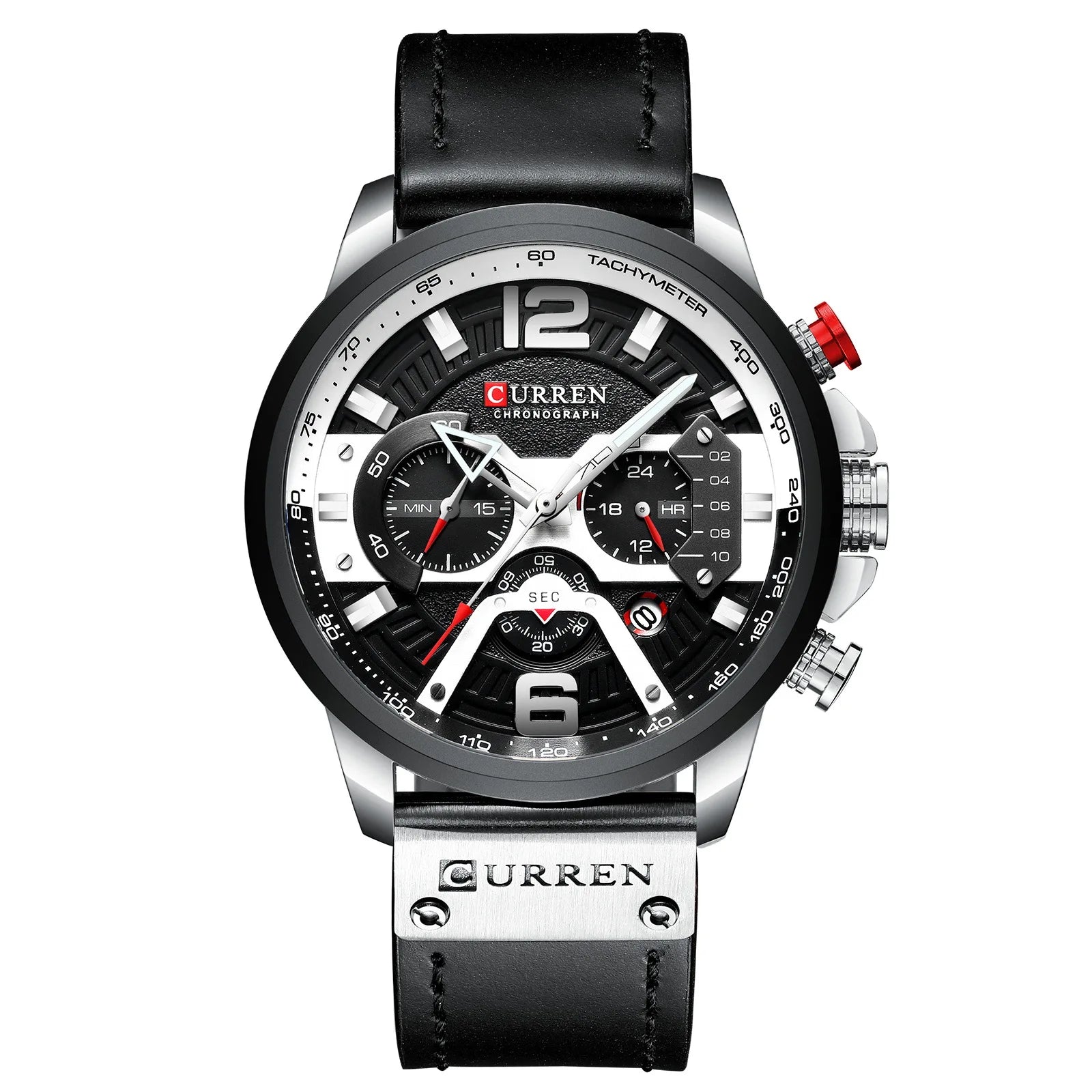 Top Brand Luxury Leather Wrist Watch Man Clock Fashion Chronograph Wristwatch Brand Curren Casual Sport Watches for Men