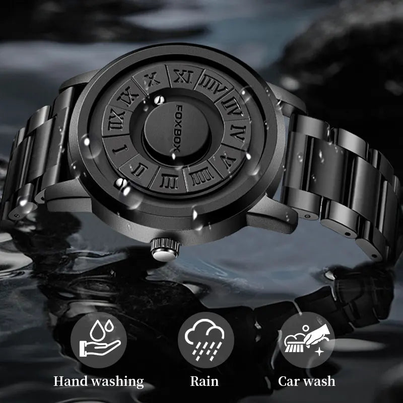 New FOXBOX Watch 0047 Retro Roman Numeral Design Men's Watches Good Quality Quartz Movement 3ATM Waterproof Watch