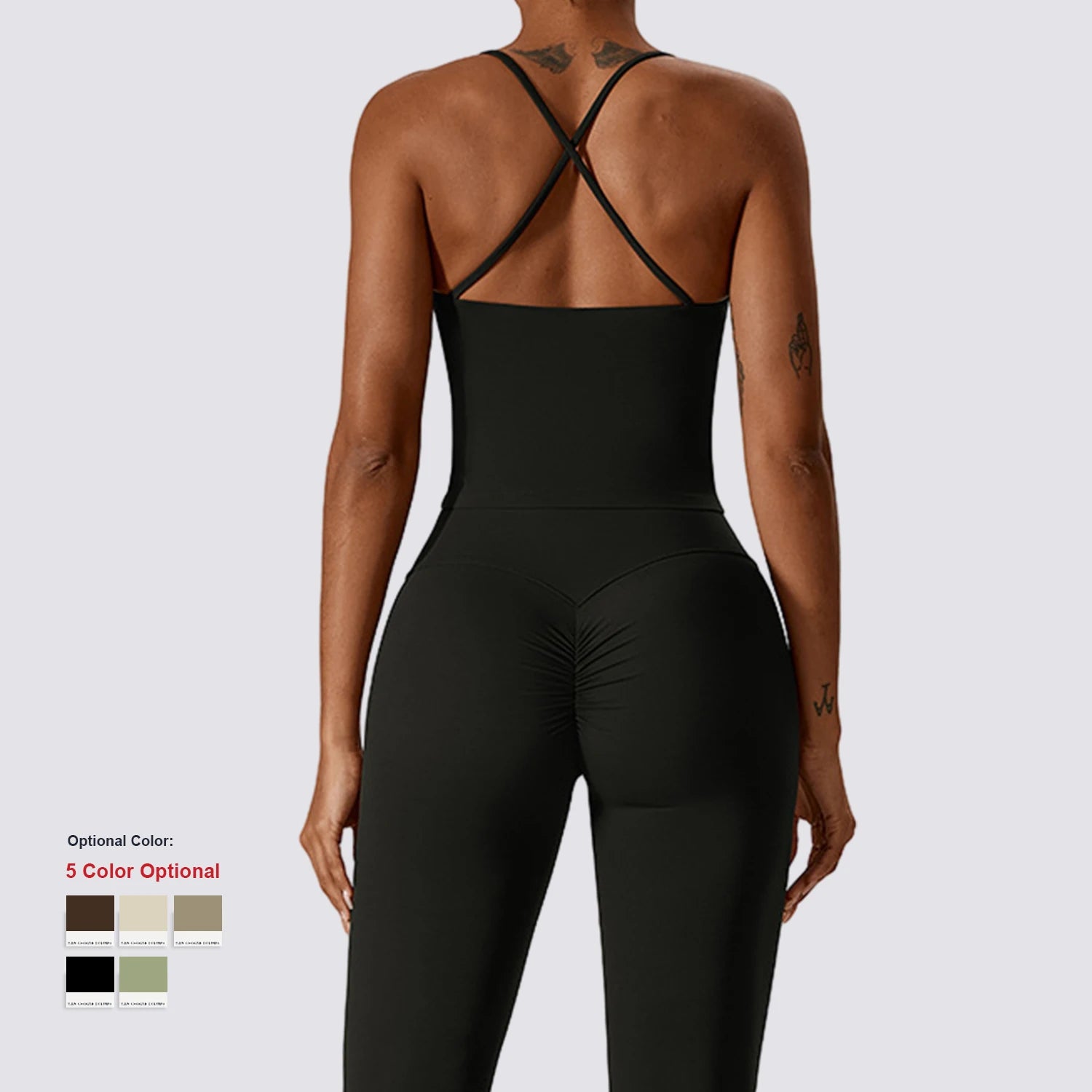 Conceptcase Beauty Back Yoga Vest Women's Deep U Neck Spaghetti Thin Straps Tank Top Padded Workout Top Gym Fitness Sports Bras