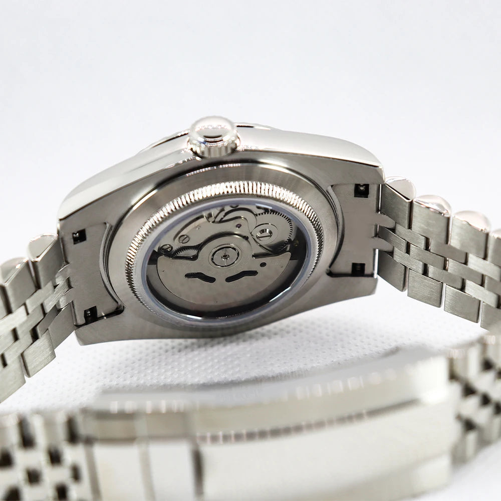 Modern Manufacturer Design Stainless Steel Band Waterproof Features NH35 Luminous Auto Mechanical Watch