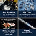 Elisa High Quality 3MM Moissanite Tennis Necklace Pass Diamond Tester Iced Out Vvs Diamond Gold Plated 925 Silver