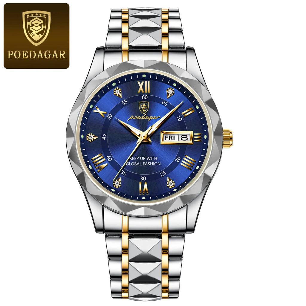 New Fashion Men's Watches Best Selling Luxury Sports Watch Steel Wrist Strap 40mm Week Dates Irregular Design Perfect Wristwatch