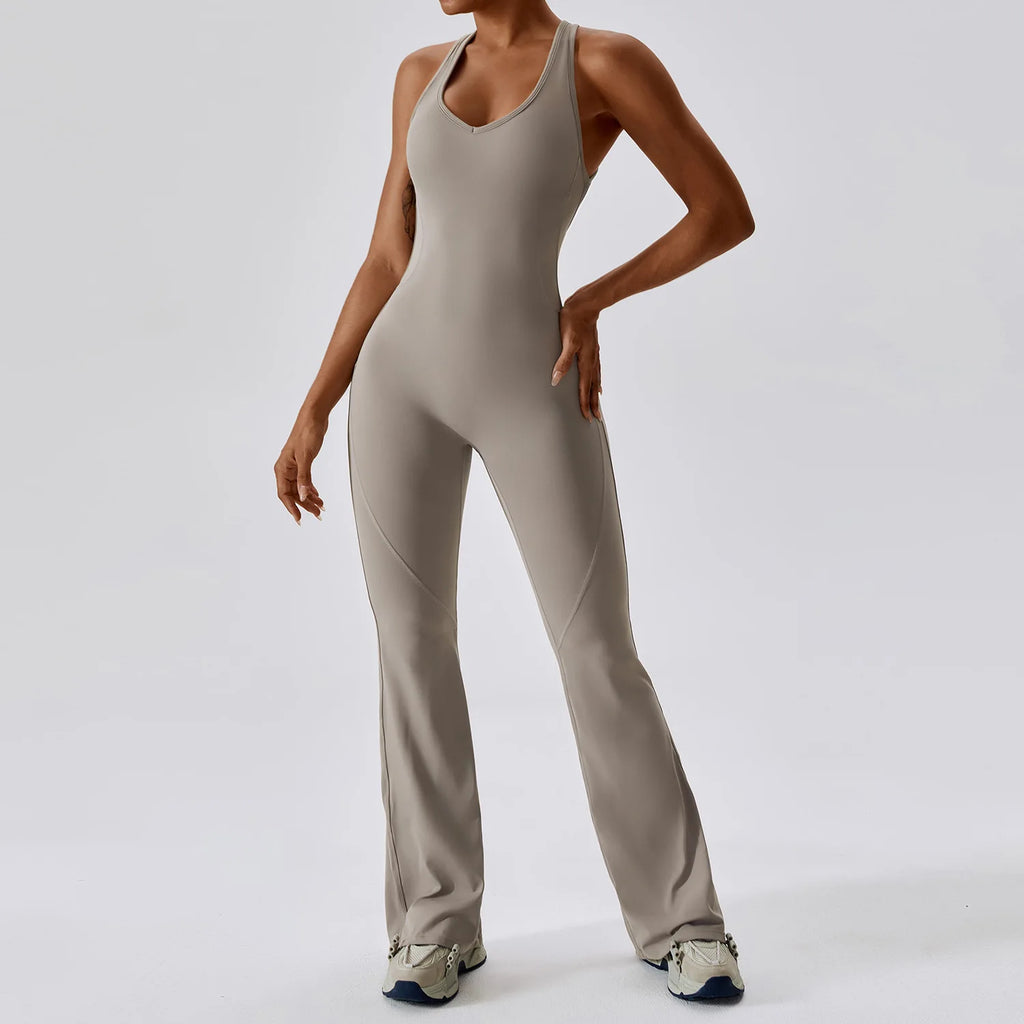 YOKE Fitness Yoga Sets Women Jumpsuit Sleeveless Tracksuit Black Sports Shorts Backless Cross Bodysuit Sportswear Gym Clothing