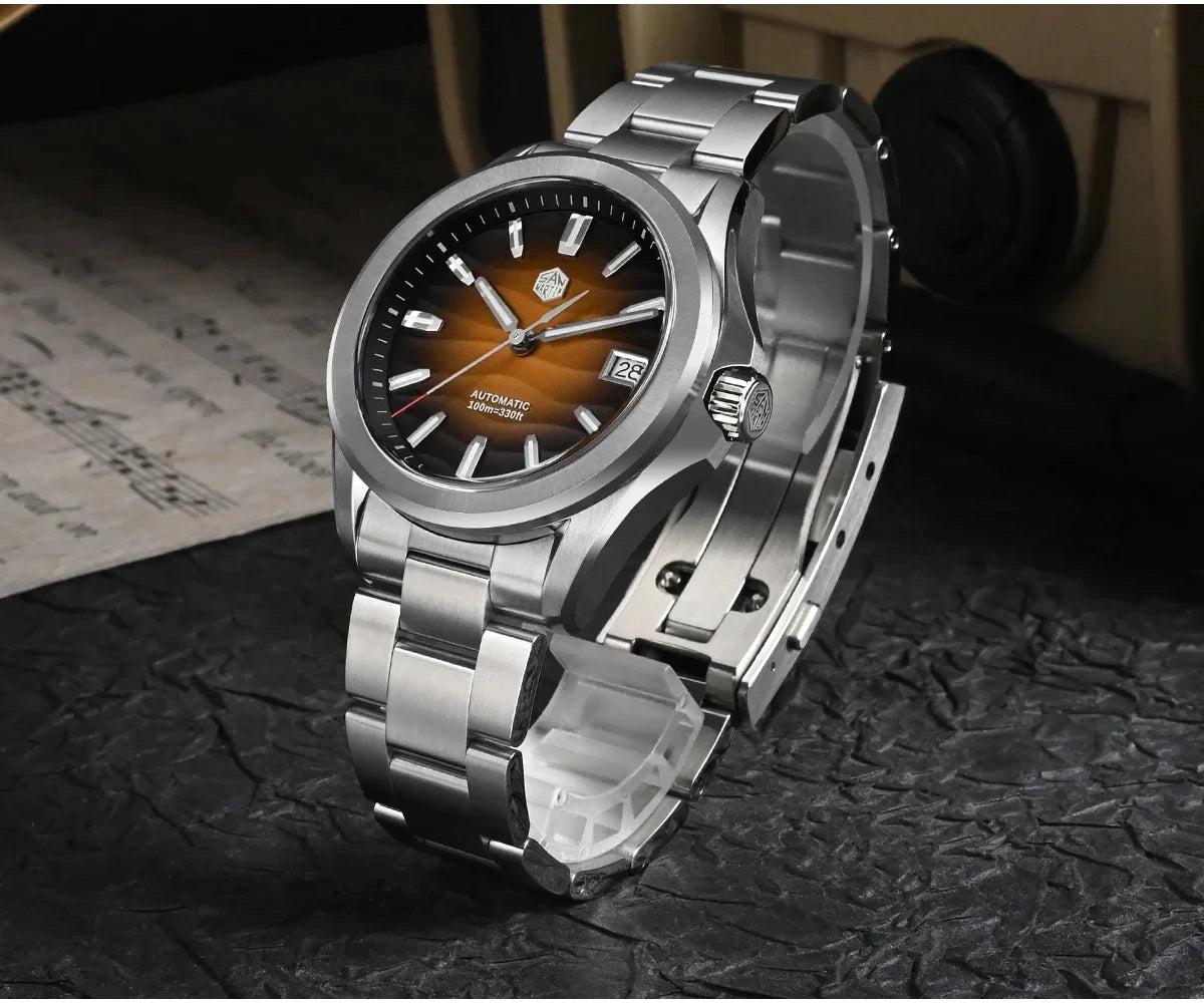 San Martin 39mm Gemstone Dial NH35 Watch for Men Self Winding Sapphire BGW-X1 10Bar Swim Reloj Hombre SN0129C