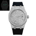 Hip Hop Diamond Watch Jewelry Square Bezel VVS Moissanite Watch Parts Customized Band Iced Out Logo Men Bust Down Watches ODM
