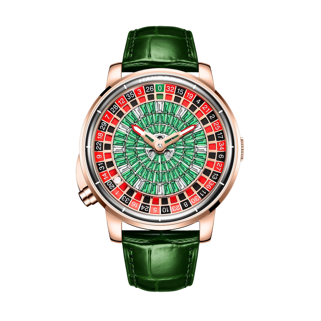 Gaming Plate Luxury Men's Automatic Mechanical Watch Red Diamond Inlaid Dial Series Waterproof Digital Dial Mechanical Watch