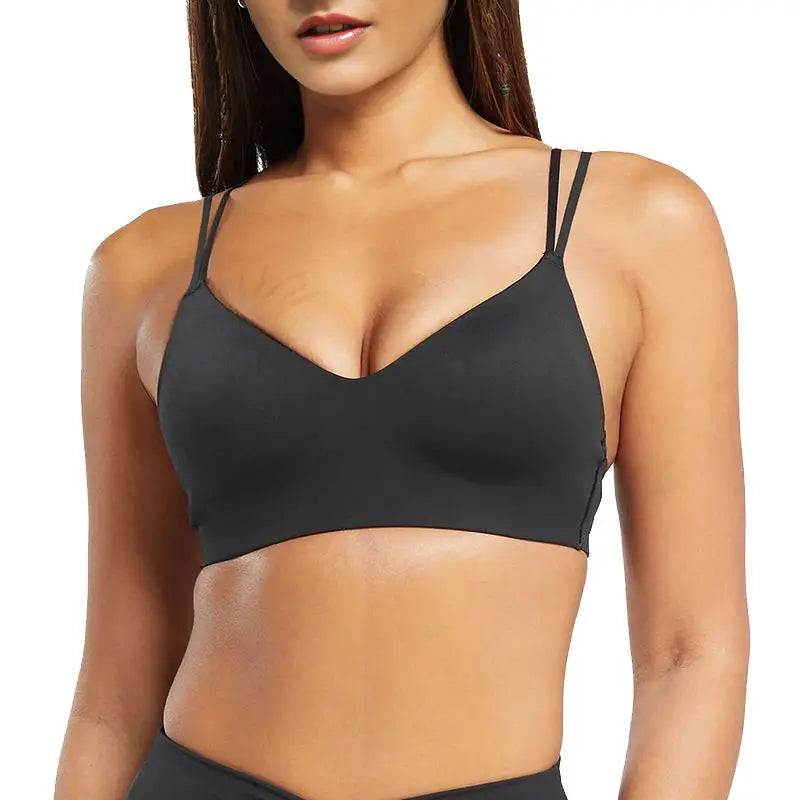 Hot Selling 2025 New Women Soft Stretchy Compression Quick Dry Shockproof Running Bra