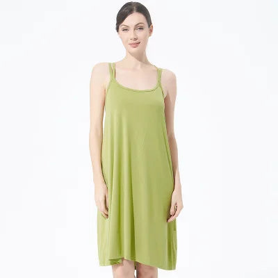 Women's Night Dress Fashion Sexy Backless Nightgown Plus Size Summer Ladies Home Wear Nightshirt Cross Strap Dresses 2XL-7XL