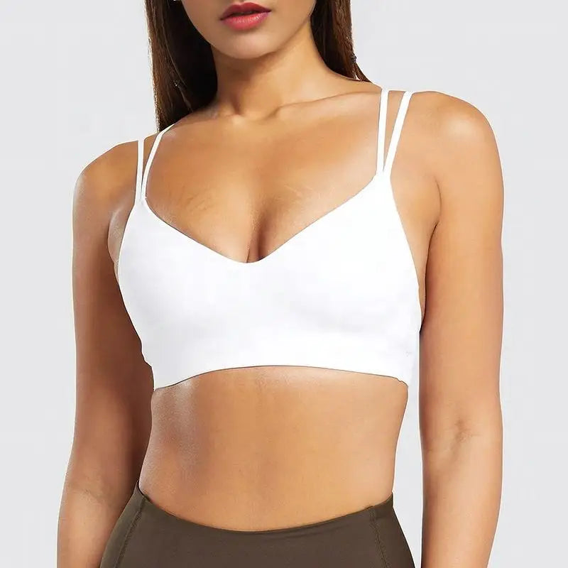 Hot Selling 2025 New Women Soft Stretchy Compression Quick Dry Shockproof Running Bra