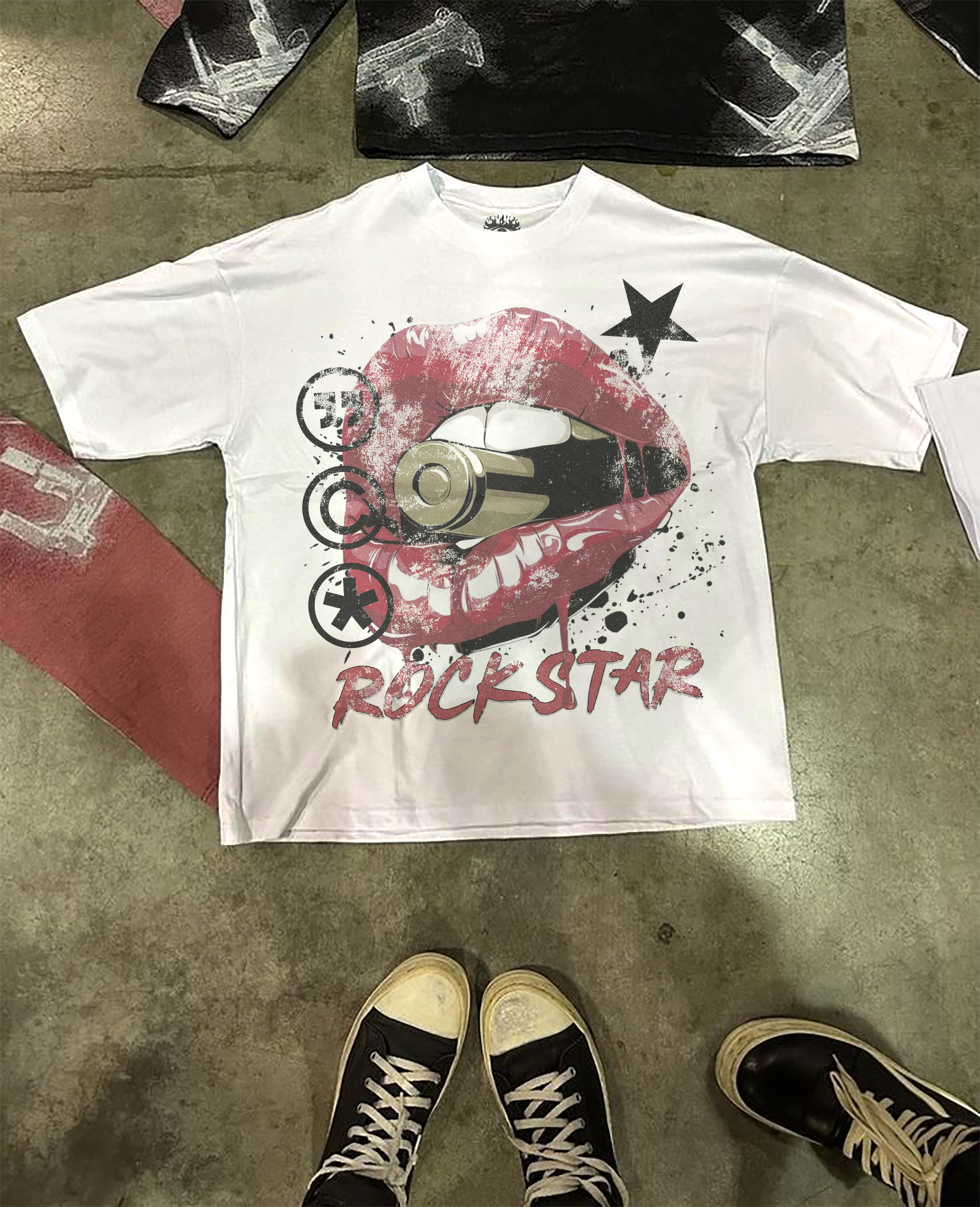 Rockstar Blank Shot Cotton Graphic Tee.