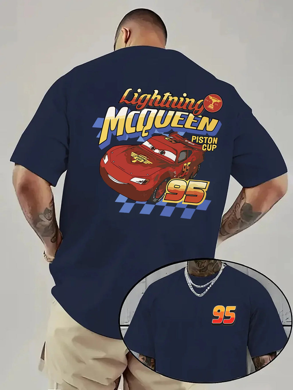 Men'S T-Shirt Featuring A Cars Design, This Short-Sleeve Tee Is Casual and Comfortable with A Round Neck. It'S Breathable
