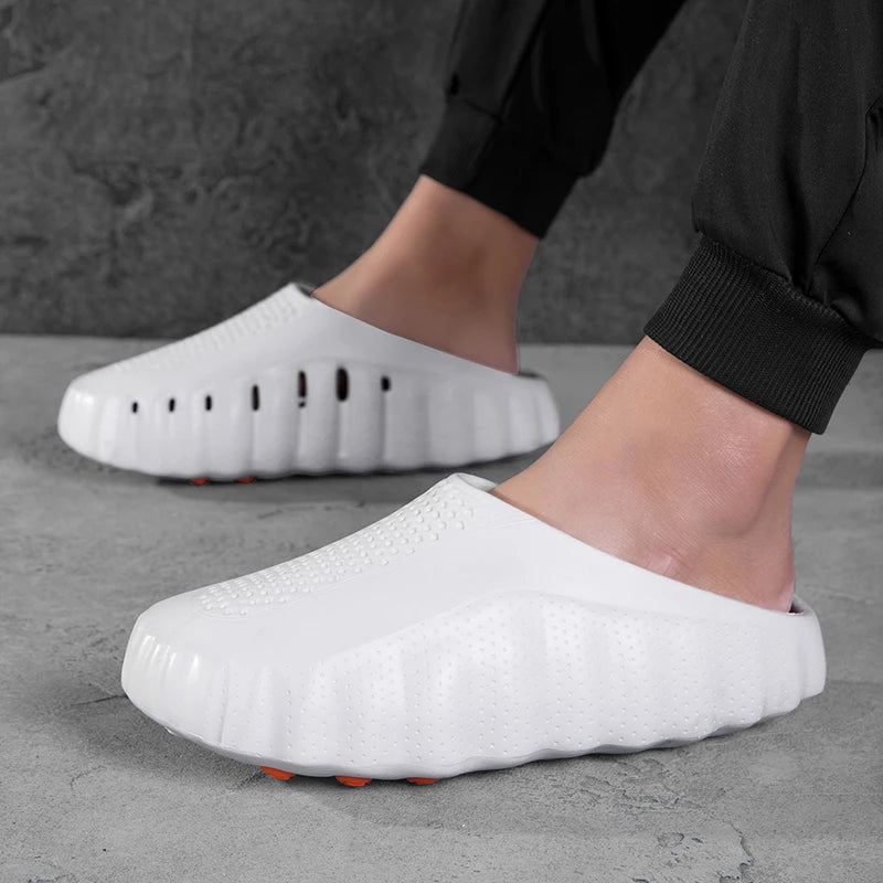 Men's Comfortable Soft-Soled Slippers, Design, Outdoor Sports Style, Suitable for Daily and Beach Use, Lightweight and Durable