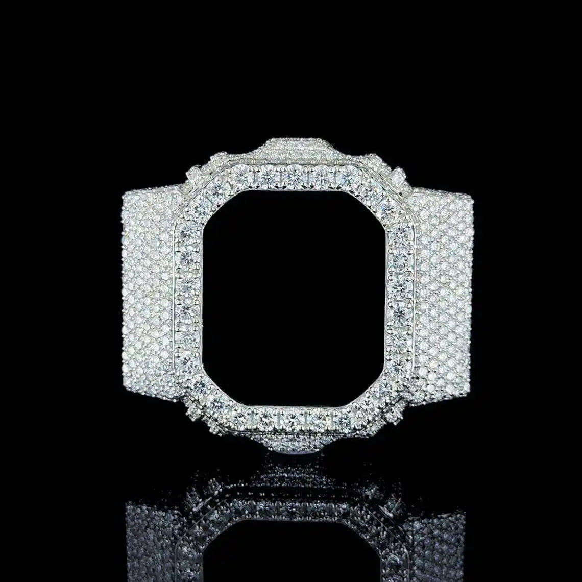 DW5600 Style Custom Watch Iced Out Steel Case Luxury Streetwear Design Custom DW5600 Compatible Mod Watch