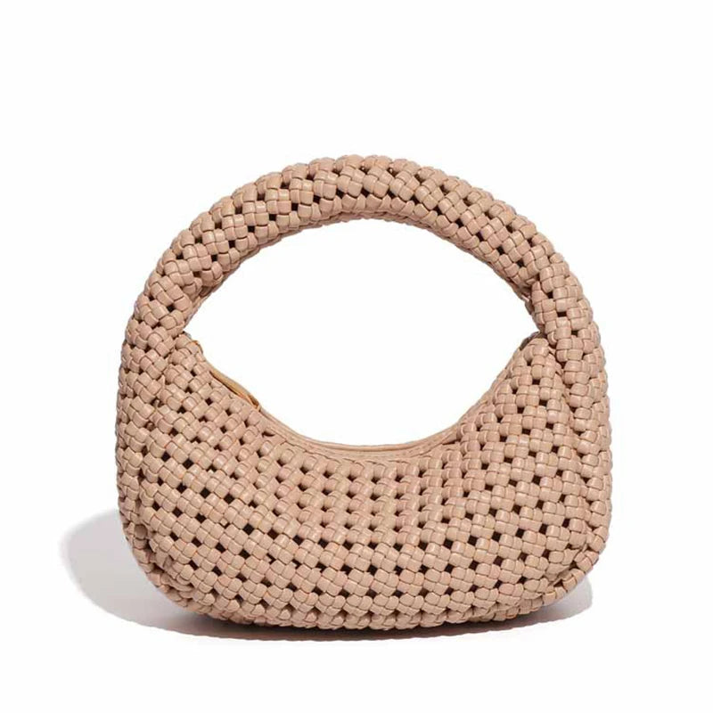 Hand-woven handbag 2025 new summer fashion windmill knot French design woven bag seaside vacation beach ladies handbag