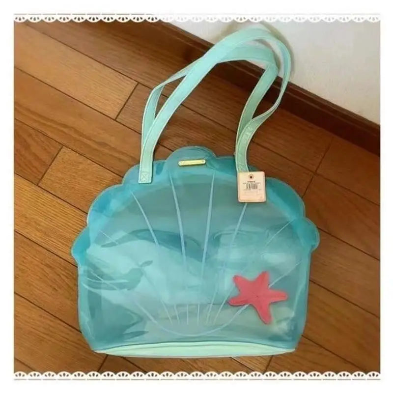 Handmade Transparent ell oulder Bag Women's Summer New Cute Handbag Korean Sle Artificial Leather Zipper Closure Bag