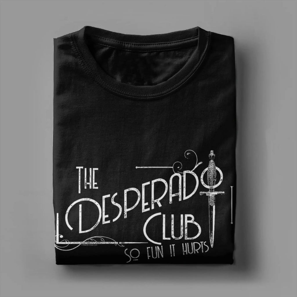 Men's T-Shirts The Desperado Club Sign Sci-Fi Book Cotton Tee Shirt Short Sleeve Dungeon Crawler Carl T Shirt Crew Neck Clothing