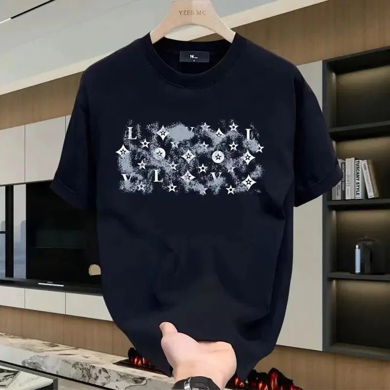 2026 Spring/Summer  Fashion Brand Print Man T-shirt Men Tops T Shirt Women Cotton Casual Tees Short Sleeve Clothing