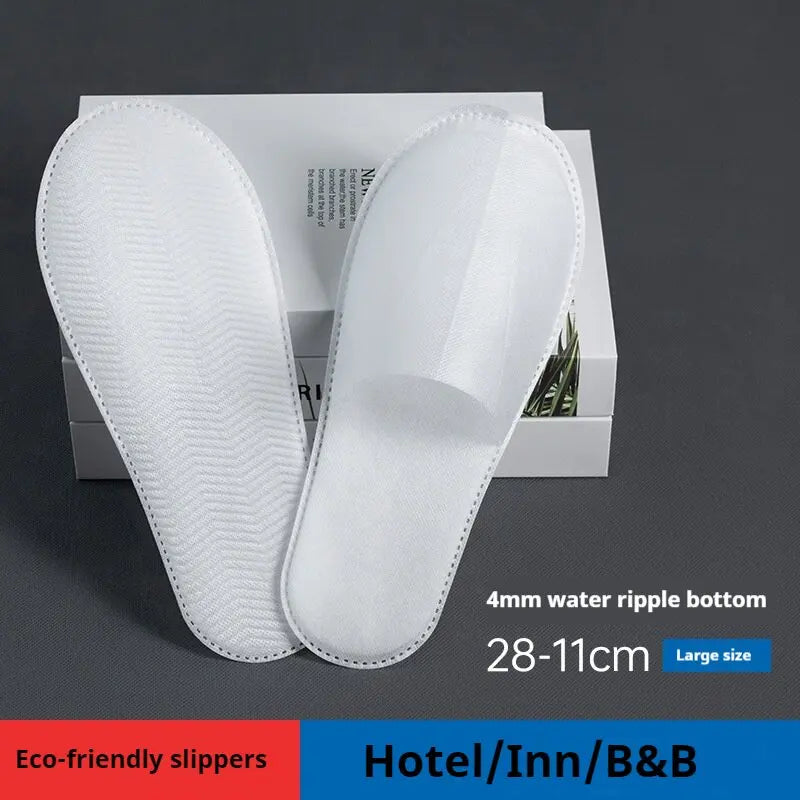 25Pcs Disposable Non-Slip Disposable Hotel Slippers - Soft and Breathable Non-Woven Fabric, Hygienic for Travel and Home, Portable Ergonomic Design Women's Comfortable Indoor Slippers, Simple Style, Non-Woven Material, Durabl