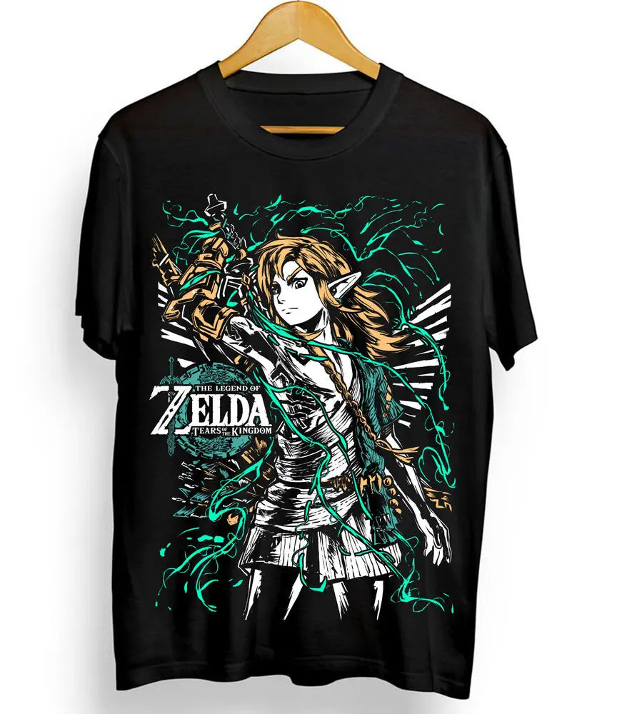 The Legend of  T-shirt Link To The Past Graphic Print Black Shirt All Size