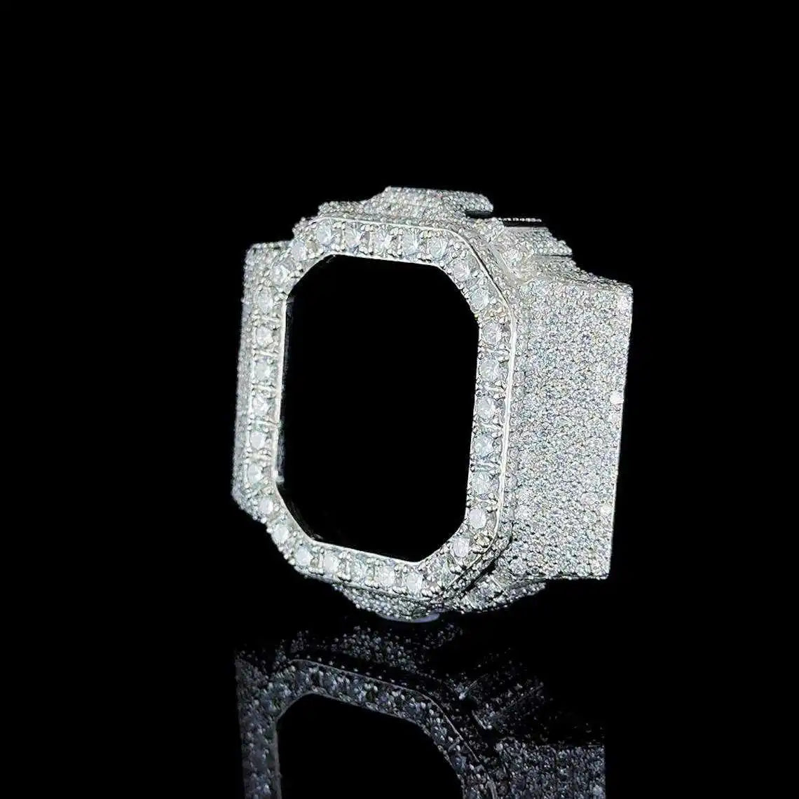 DW5600 Style Custom Watch Iced Out Steel Case Luxury Streetwear Design Custom DW5600 Compatible Mod Watch