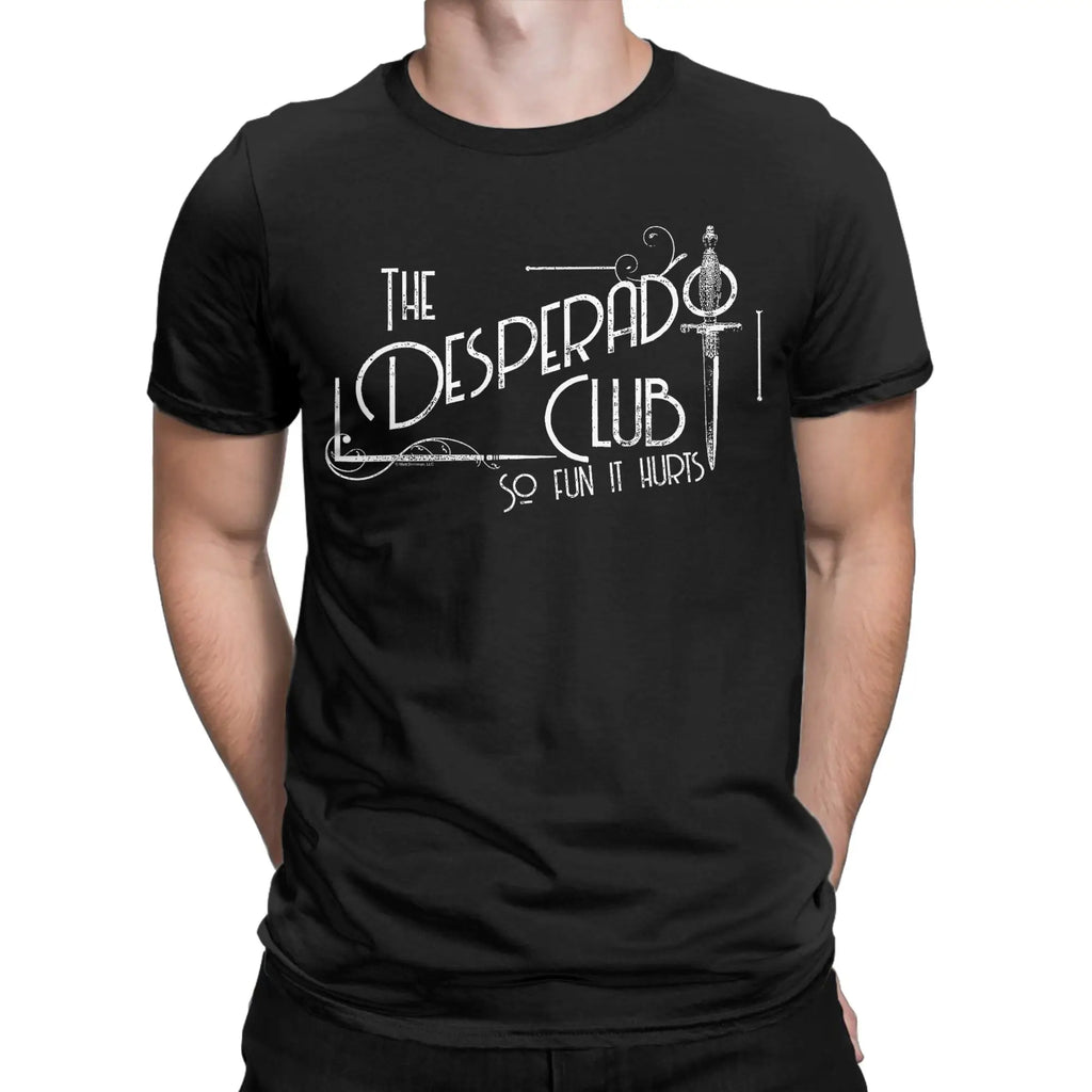 Men's T-Shirts The Desperado Club Sign Sci-Fi Book Cotton Tee Shirt Short Sleeve Dungeon Crawler Carl T Shirt Crew Neck Clothing
