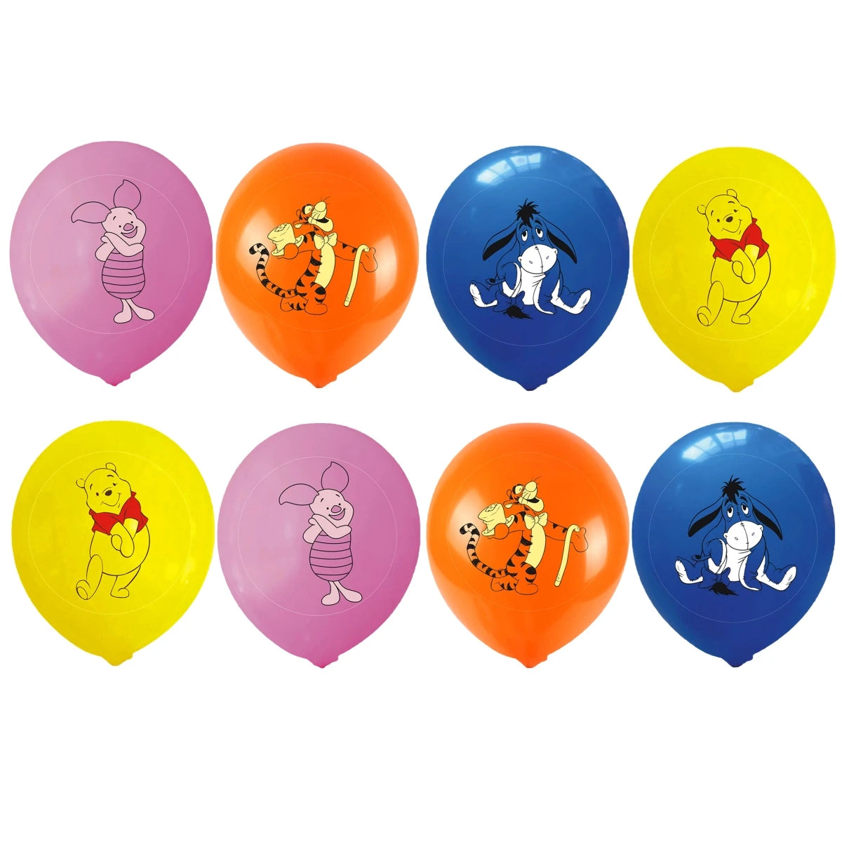 Winnie The Pooh Cartoon Birthday Party Balloon Decoration Children's Tableware Set Backpack Background Flag Stickers Balloon Set